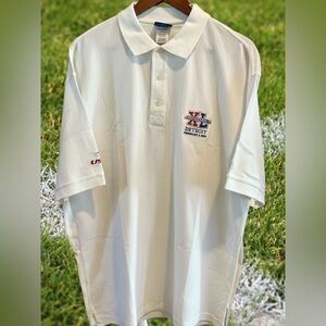 Super Bowl XL (40) Reebok Official Polo Shirt 2006 Size XL White With Logo